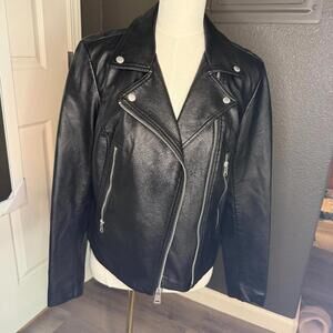 Levi's Black Faux Leather Moto Jacket